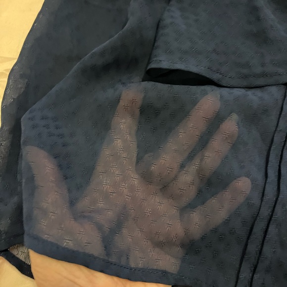 Crescent for Stitch Fix Navy sheer Top size M - Picture 4 of 5